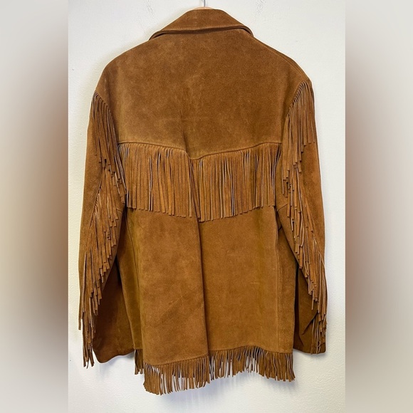 Western Schott Vintage 1970’s Leather Suede Fringe Jacket Made In The USA - Picture 3 of 8